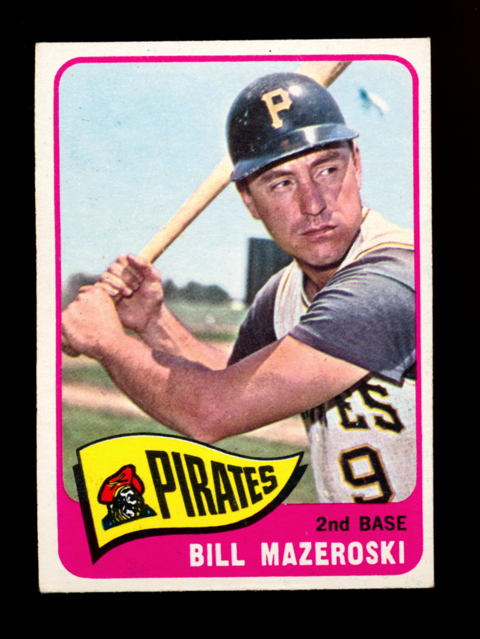 1965 Topps Baseball Card #95 Hall of Famer Bill Mazeroski Pittsburgh Pirate