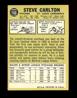 1967 Topps Baseball Card #146 Hall of Famer Steve Carlton St Louis Cardinal