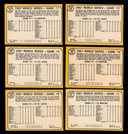 (6) 1968 Topps Baseball Cards (1967 World Series Games)