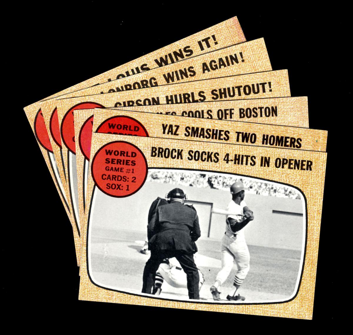 (6) 1968 Topps Baseball Cards (1967 World Series Games)