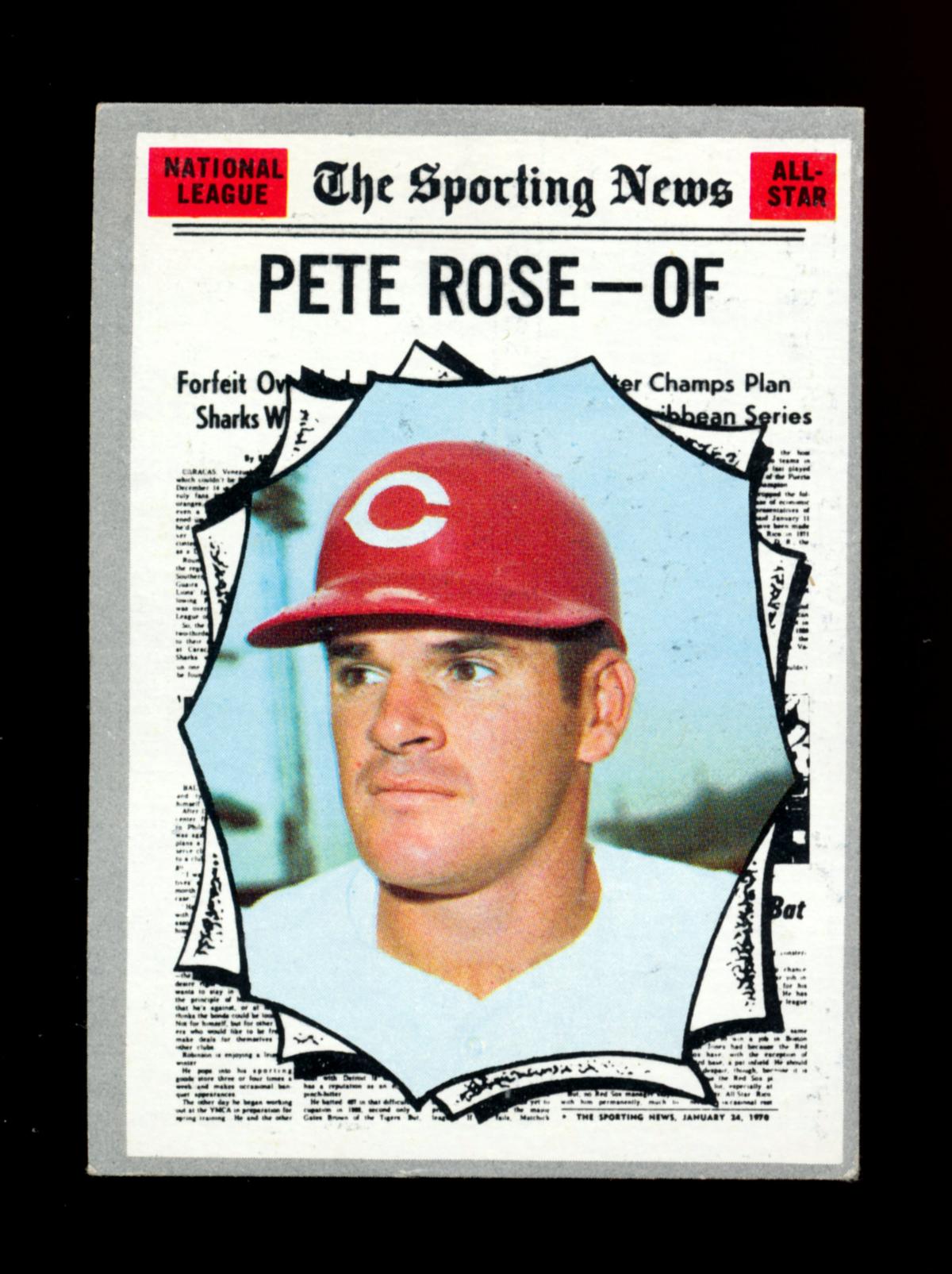 1970 Topps Baseball Card #458 All-Star Pete Rose Cincinnati Reds