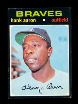 1971 Topps Baseball Card #400 Hall of Famer Hank Aaron Atlanta Braves