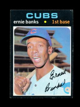 1971 Topps Baseball Card #525 Hall of Famer Ernie Banks Chicago Cubs