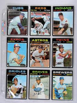(189) 1971 Topps Baseball Cards Mosley EX and Higher Conditions. Nice Group