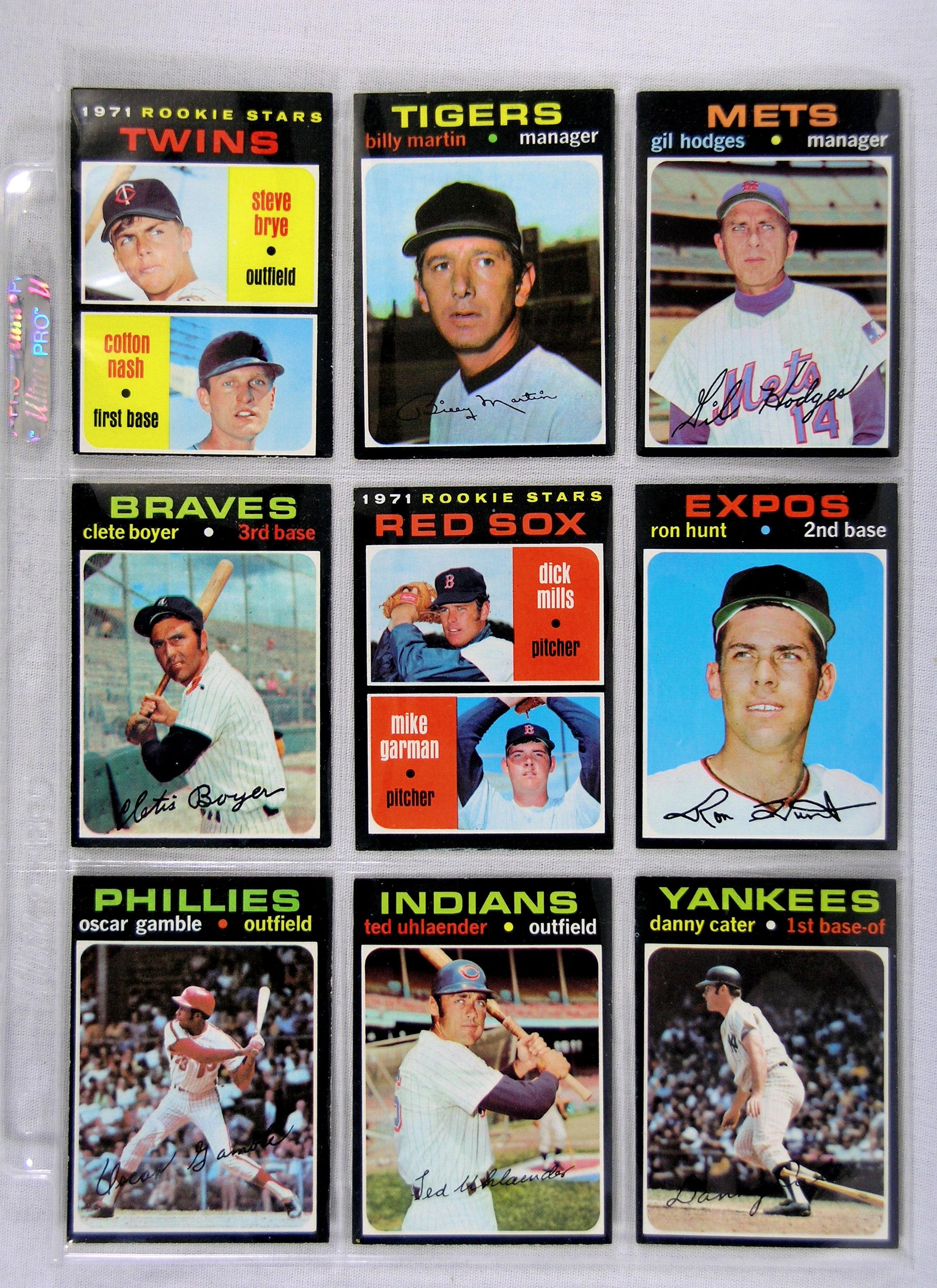 (189) 1971 Topps Baseball Cards Mosley EX and Higher Conditions. Nice Group