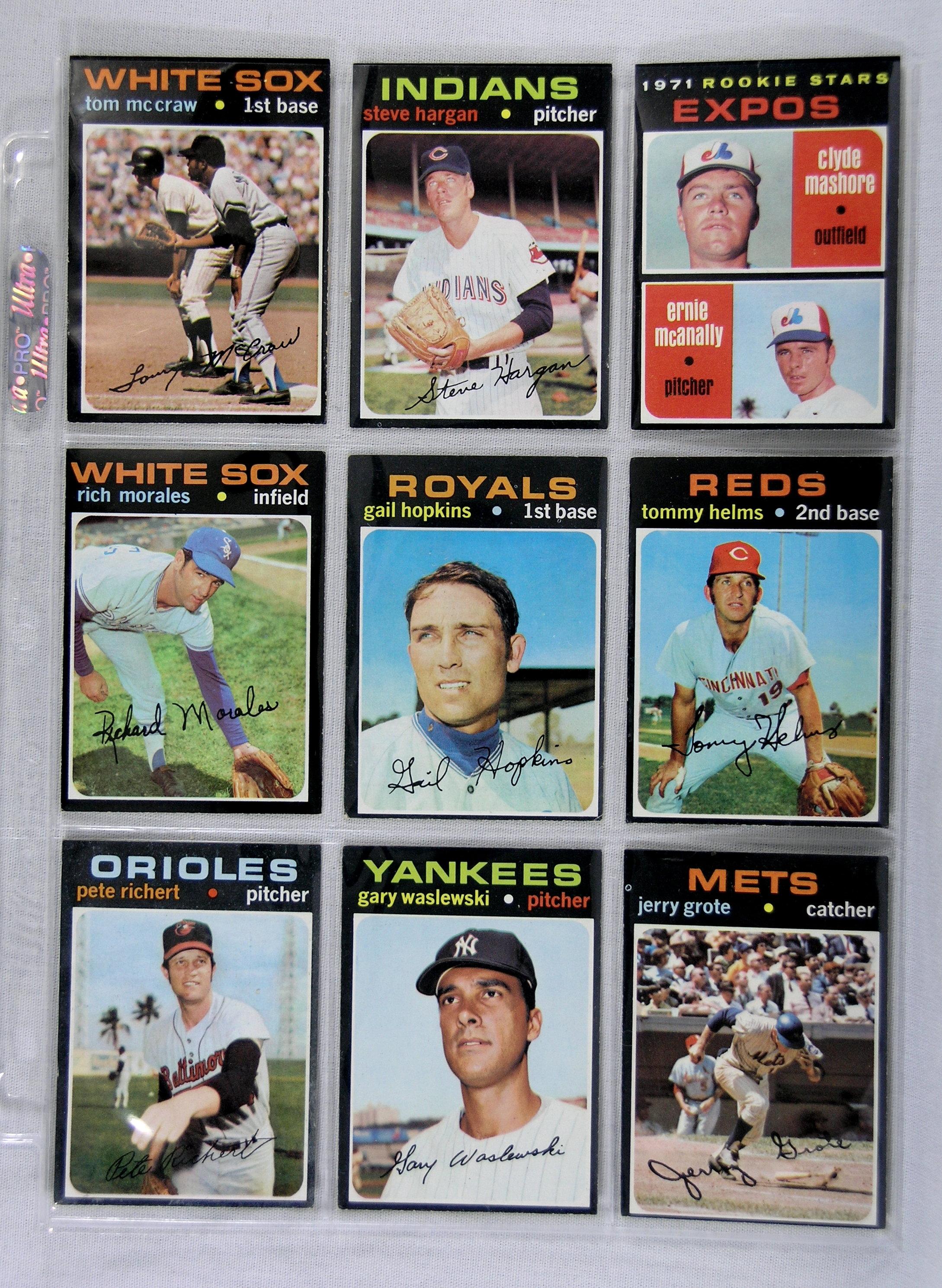 (189) 1971 Topps Baseball Cards Mosley EX and Higher Conditions. Nice Group