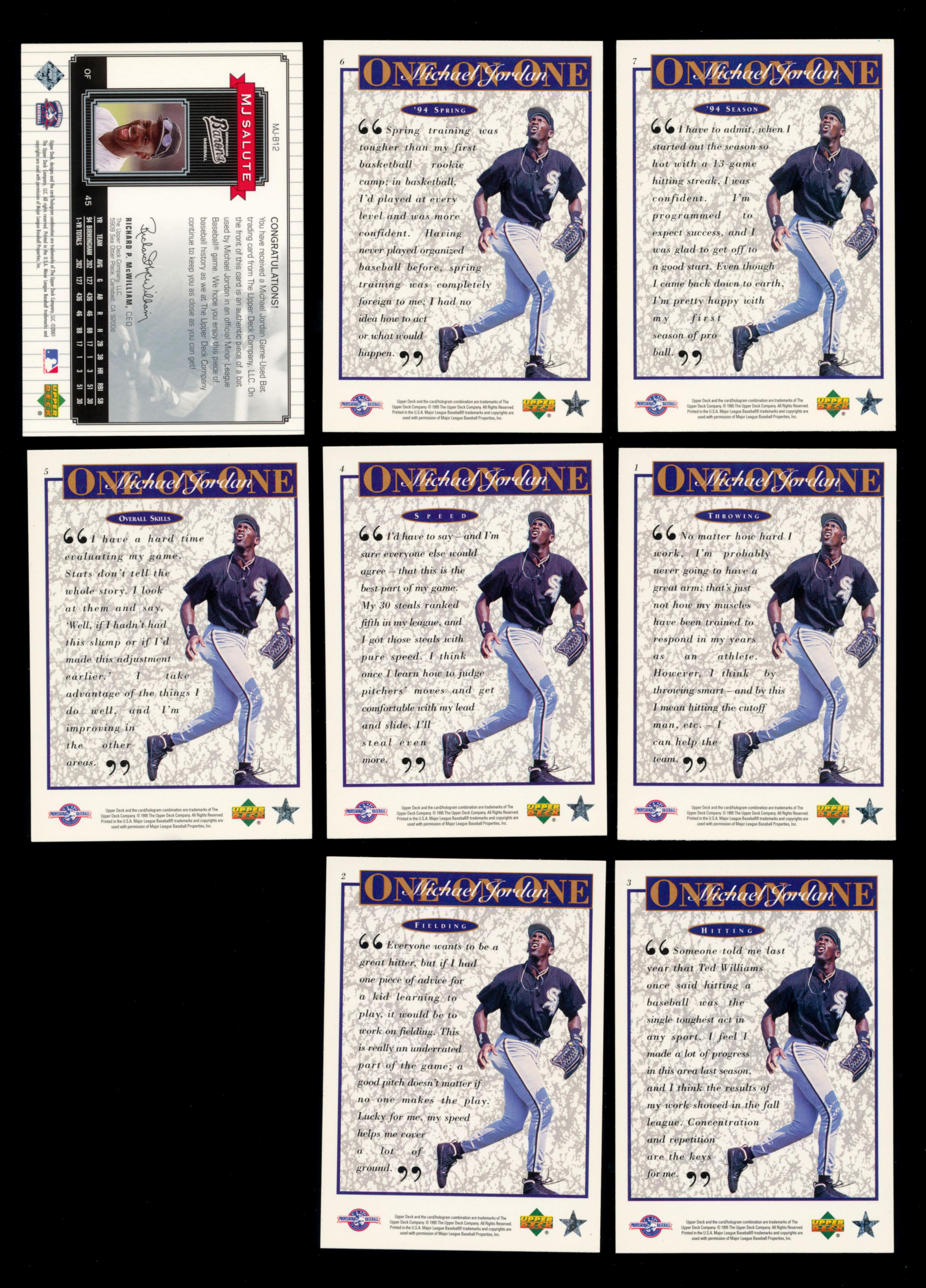 (15) Michael Jordan Baseball Card Group