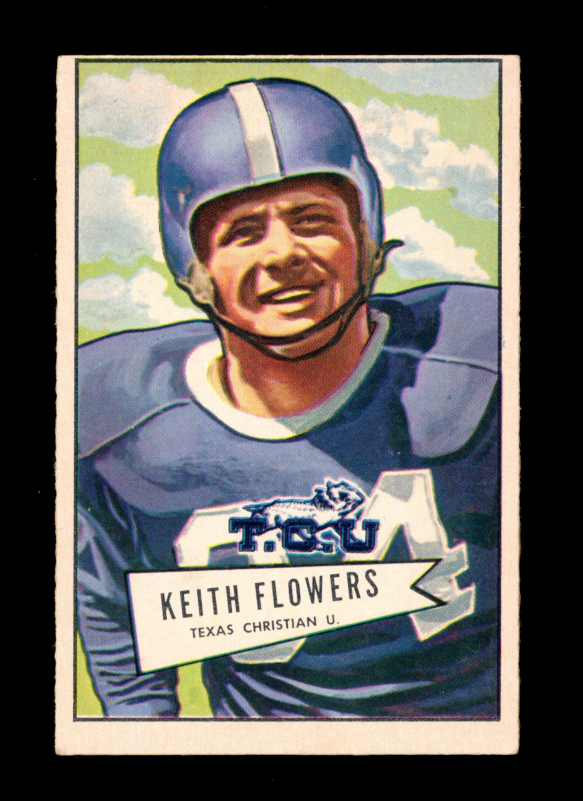 1952 Bowman Large Football Card #115 Keith Flowers Detroit Lions.