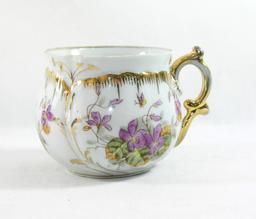 Vintage Violet Flowered Mustache Mug.