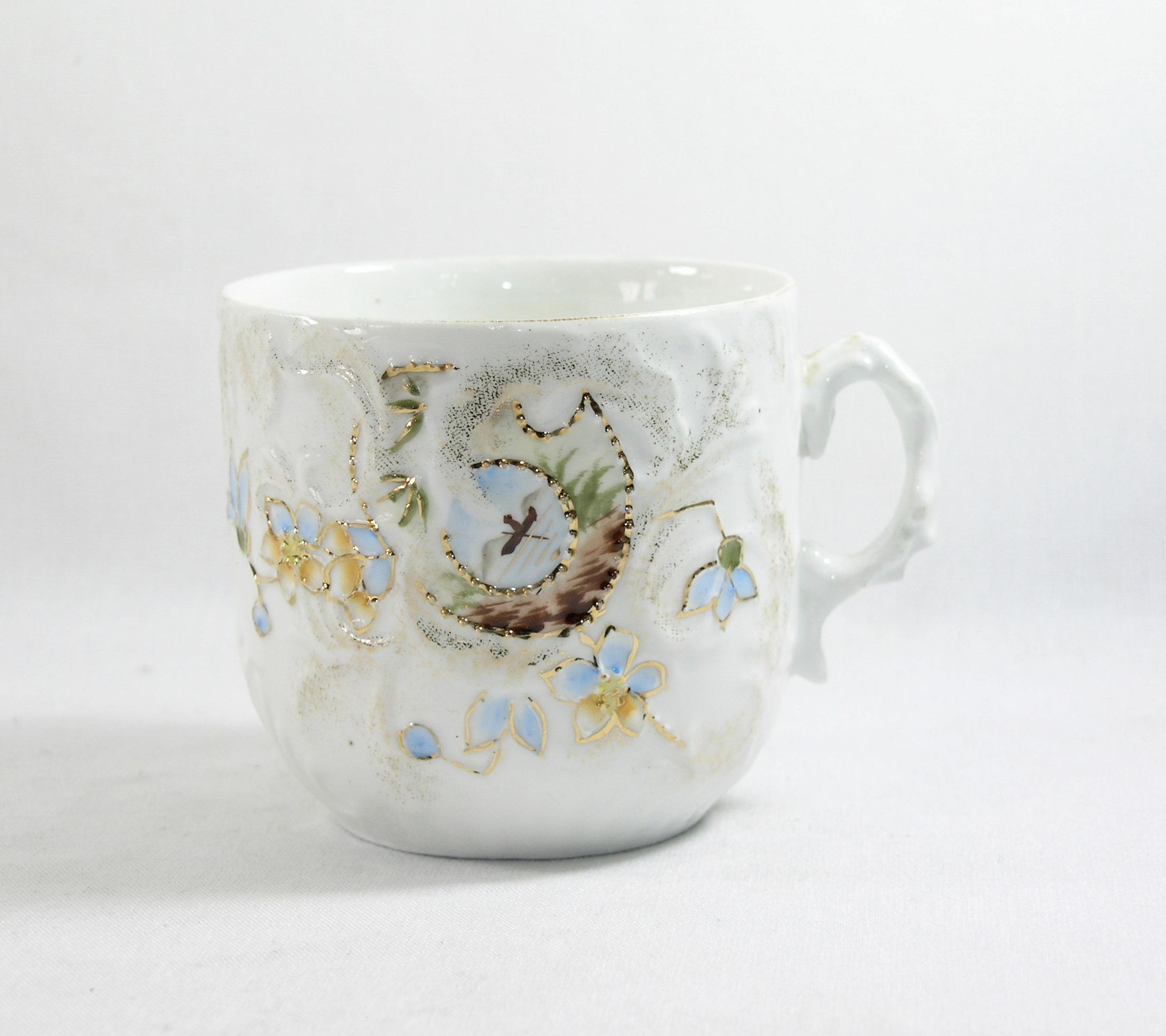 Vintage Mustache Mug with Picture on Side.