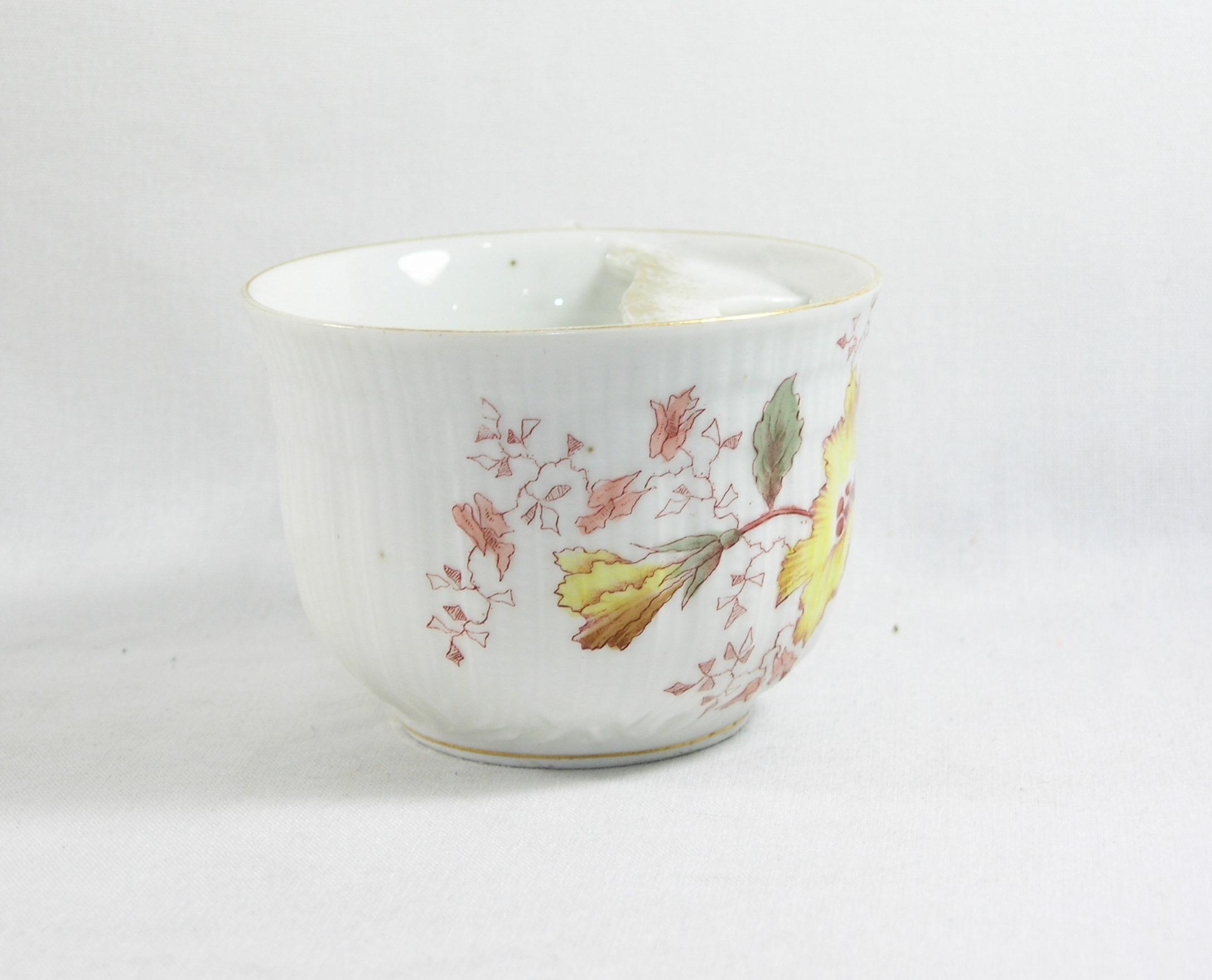 Vintage Flowered Mustache Mug.