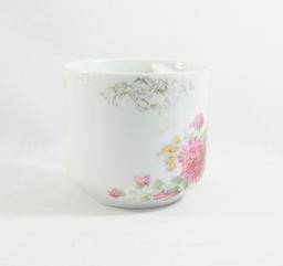 Vintage Flowered Porcelain/Ceramic Mustache Mug.