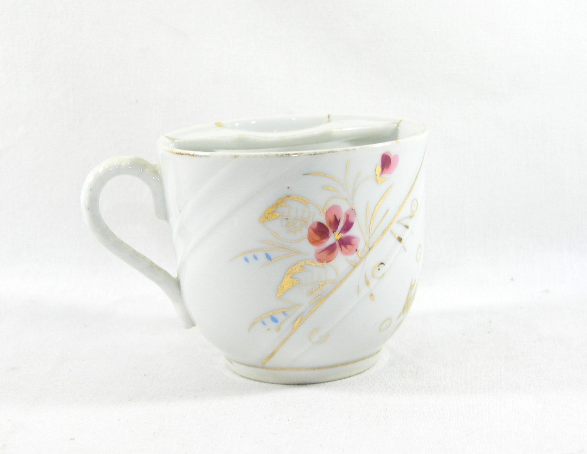 Vintage Flowered "Forget Me Not" Mustache Mug.