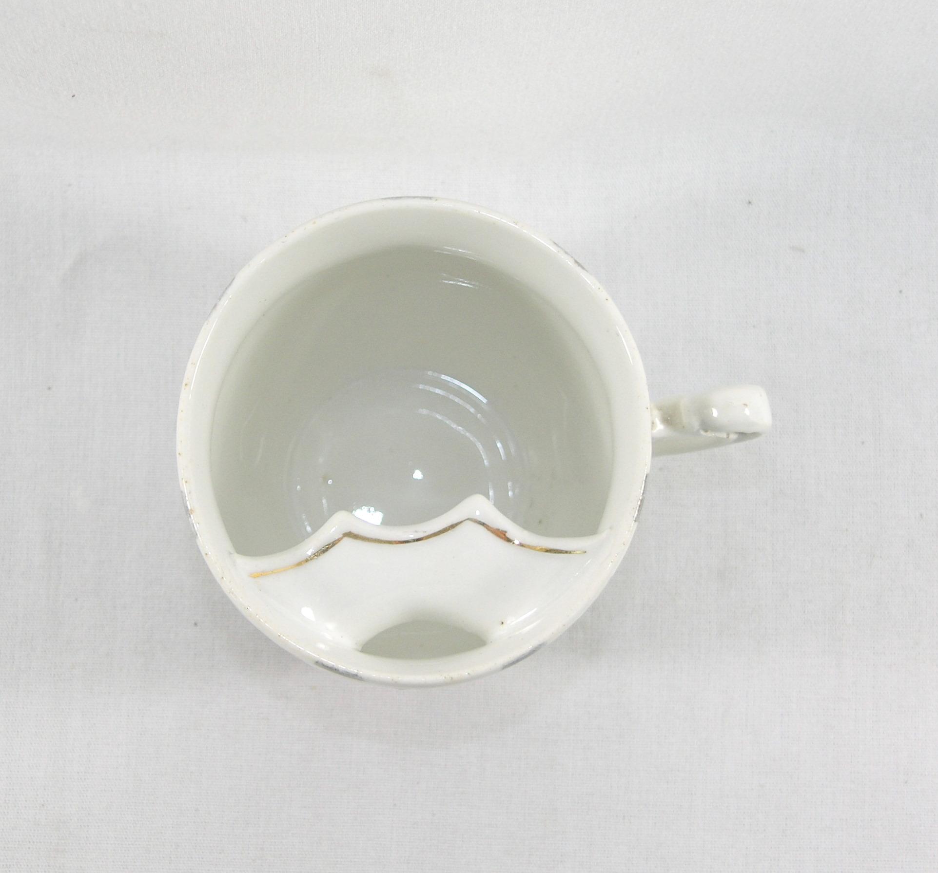 Vintage Flowered Porcelain/Ceramic Mustache Mug.