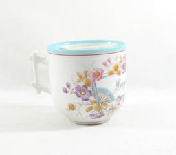 Vintage Flowered "Forget Me Not" Mustache Mug.