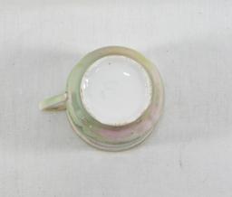 Vintage Flowered Porcelain/Ceramic Mustache Mug.