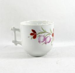 Vintage Flowered "Forget Me Not" Mustache Mug.