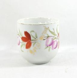 Vintage Flowered "Forget Me Not" Mustache Mug.