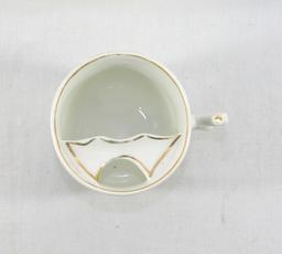 Vintage Flowered Porcelain/Ceramic Mustache Mug.