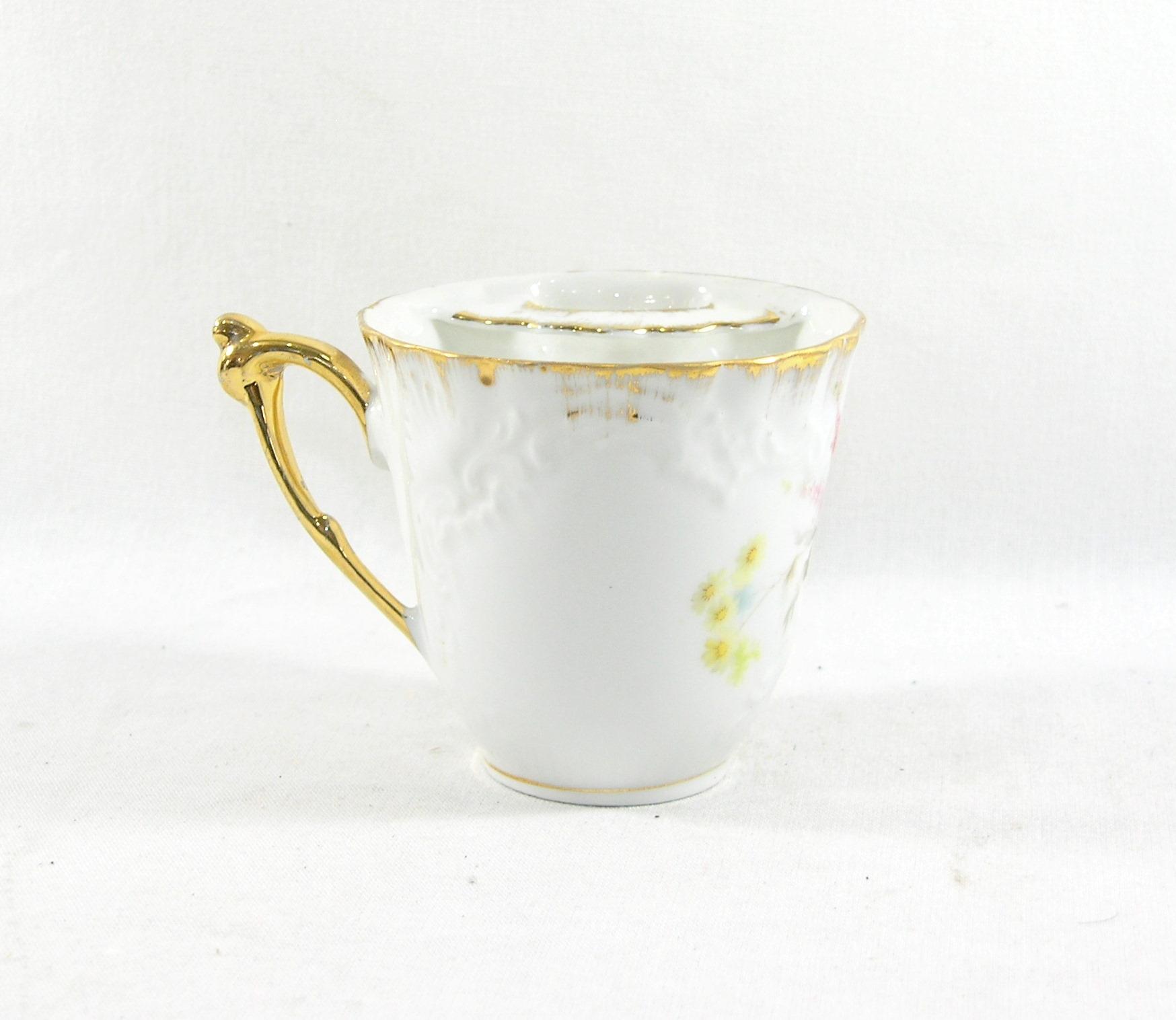 Vintage Flowered Mustache Mug. Bavaria Marking on Bottom.