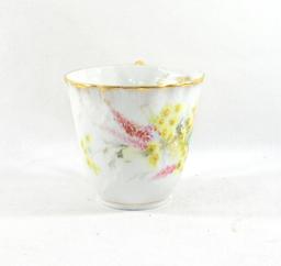 Vintage Flowered Mustache Mug. Bavaria Marking on Bottom.