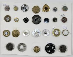 Group of Misc. Mixed Vintage & Newer Buttons. Some Plastic, Some Metal & Ot