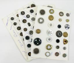 Group of Misc. Mixed Vintage & Newer Buttons. Some Plastic, Some Metal & Ot