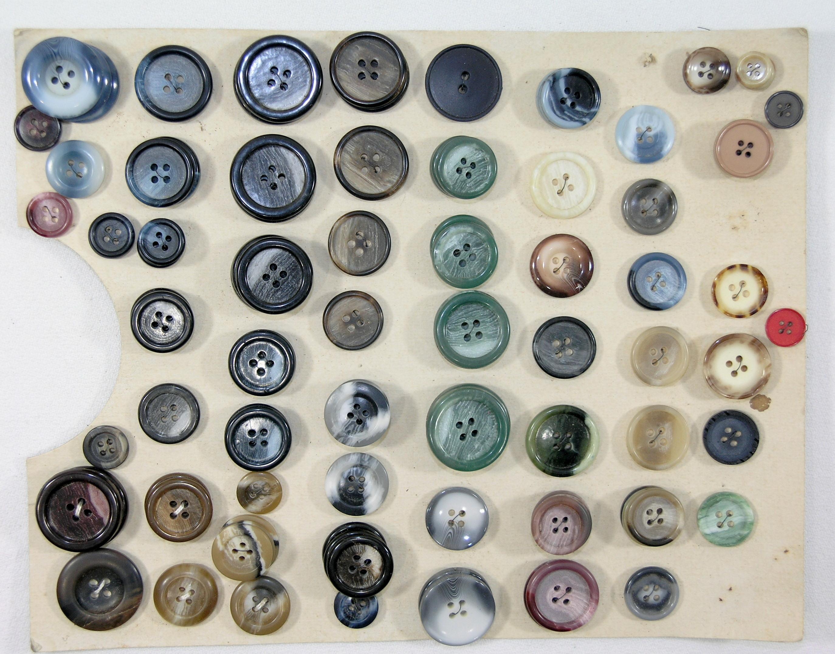 Group of Misc. Mixed Vintage & Newer Buttons. Some Plastic, Some Metal & Ot