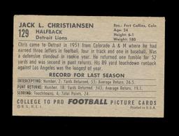 1952 Bowman Large ROOKIE Football Card #129 Rookie Hall of Famer Jack Chrit
