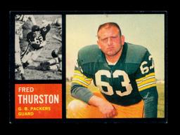 1962 Topps ROOKIE Football Card #69 Rookie Fred "Fuzzy" Thurston Green Bay