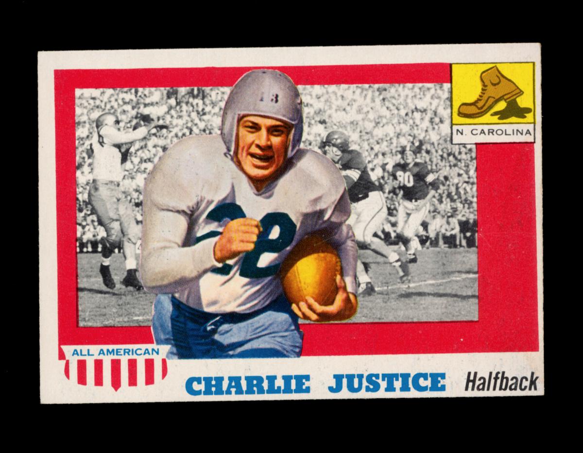 1955 Topps All American Football Card #63 Charles Justice North Carolina