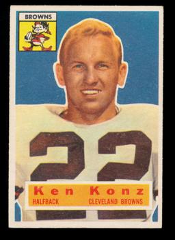 1956 Topps Football Card #33 Ken Konz Cleveland Browns