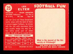 1958 Topps Football Card #25 Leo Elter Washington Redskins