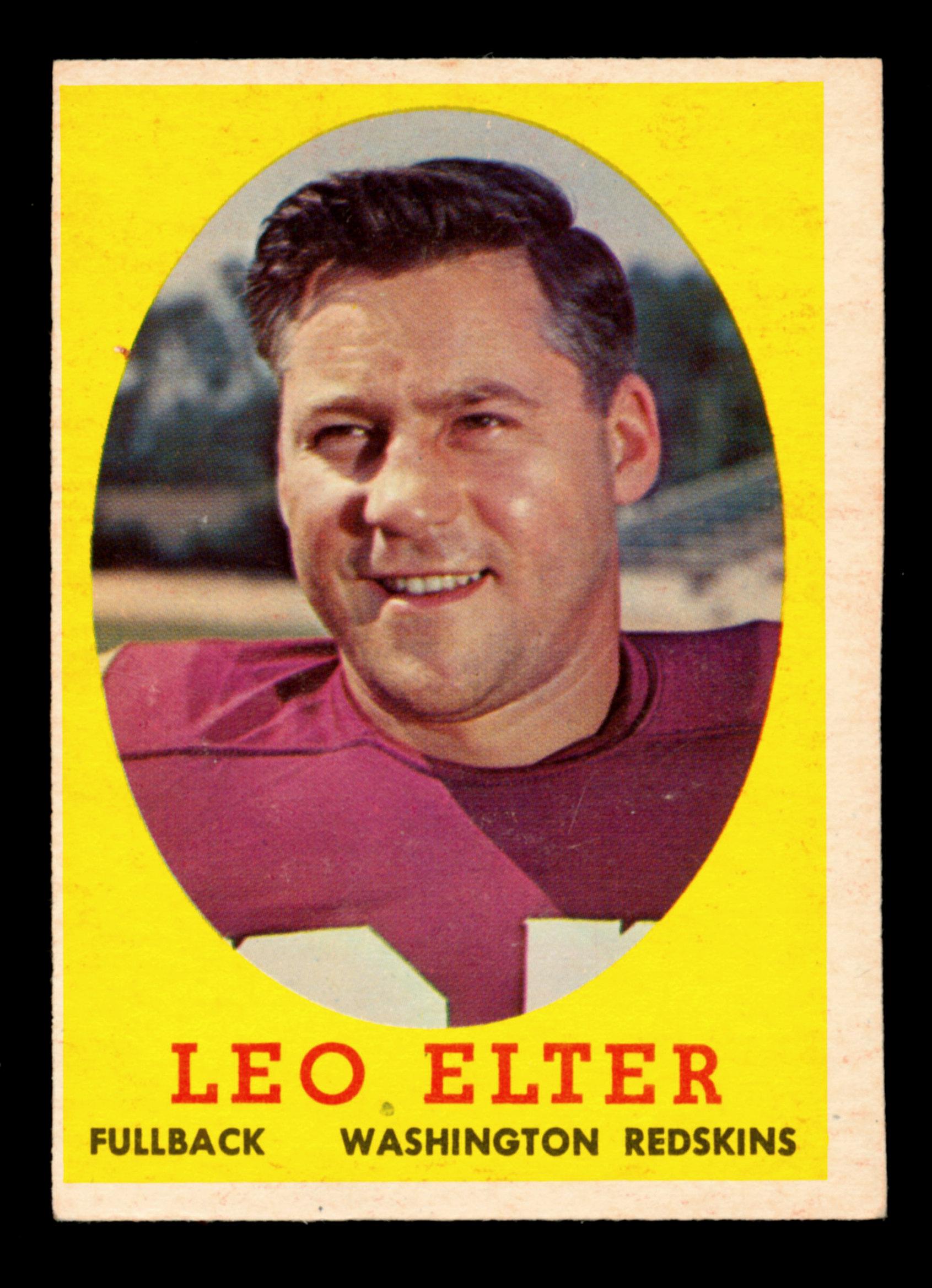 1958 Topps Football Card #25 Leo Elter Washington Redskins