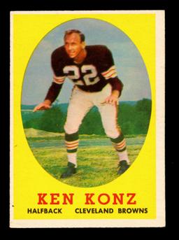 1958 Topps Football Card #26 Ken Konz Cleveland Browns