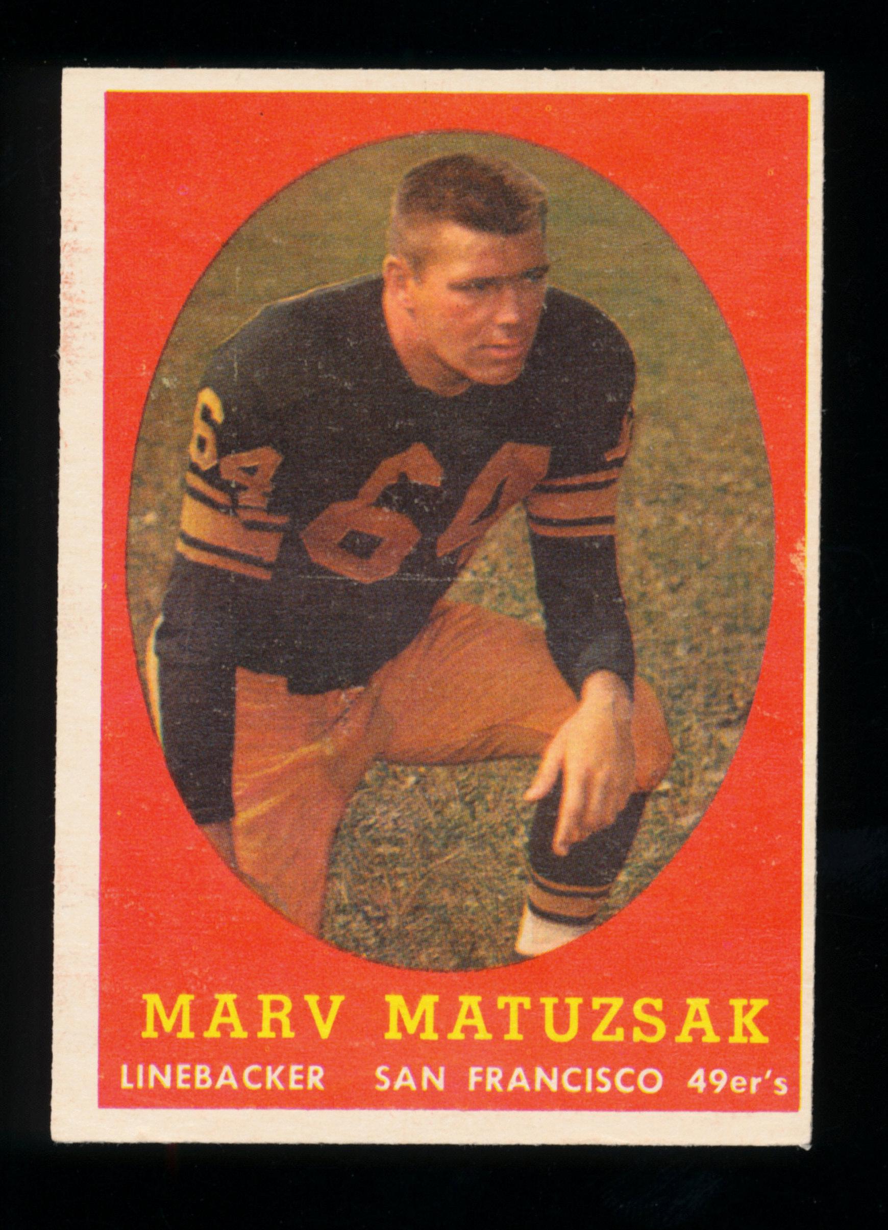 1958 Topps Football Card #79 Marv Matuszak San Francisco 49ers