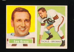 1957 Topps Football Card #28 Hall of Famer Lou Groza Cleveland Browns