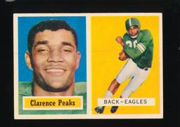 1957 Topps Football Card #37 Clarence Peaks Philadelphia Eagles