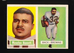 1957 Topps Football Card #64 Maurice Bassett Cleveland Browns (Small Revers