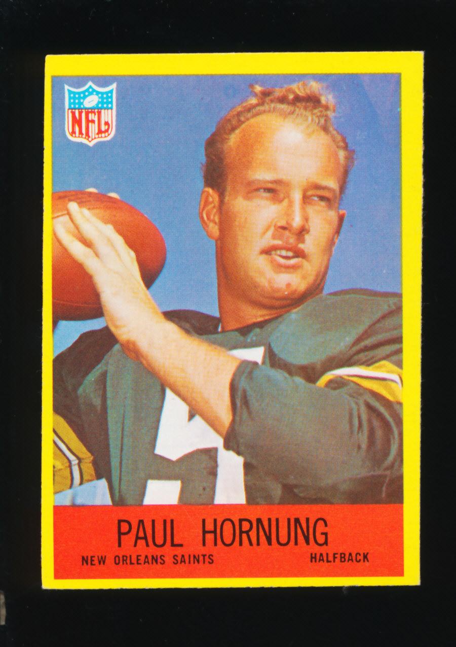 1967 Philadelphia Football Card #123 Hall of Famer Paul Hornung Green Bay P