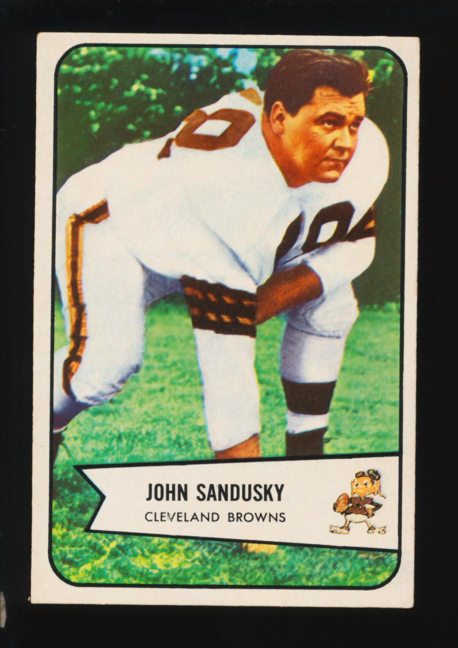 1954 Bowman Football Card #28 John Sandusky Cleveland Browns