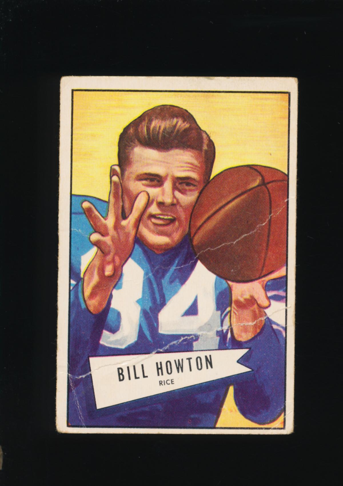 1952 Bowman Small ROOKIE Football Card #21 Rookie Bill Howton Green Bay Pac