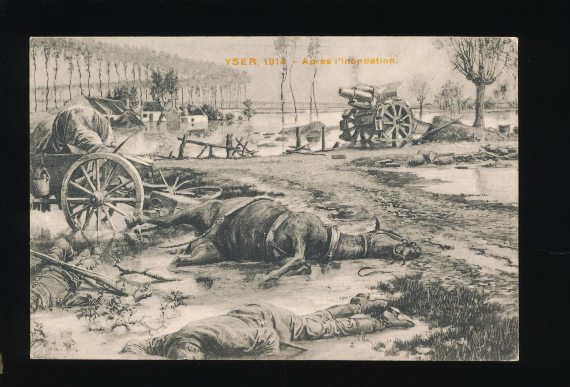 1914 (FRANCE) YSER 1914-Apres l'inondation  ('Yser was a battle of the Firs