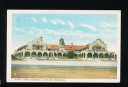 1924 R.P.O. Hotel-Castaneda, Las Vegas, New Mexico.  SIZE:  Standard; CONDI