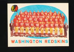 1959 Topps Football Card #91 Washington Redskins Team Card/Checklist (Unche