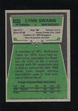 1975 Topps ROOKIE Football Card #282 Rookie Hall of Famer Lynn Swann Pittsb