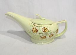 Vintage 1940's Redwing Handpainted Teapot with lid. No Chips or Cracks. 11"