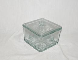 Vintage Clear Glass Sanitary Cheese Preserver from The Maytag Dairy Farms i