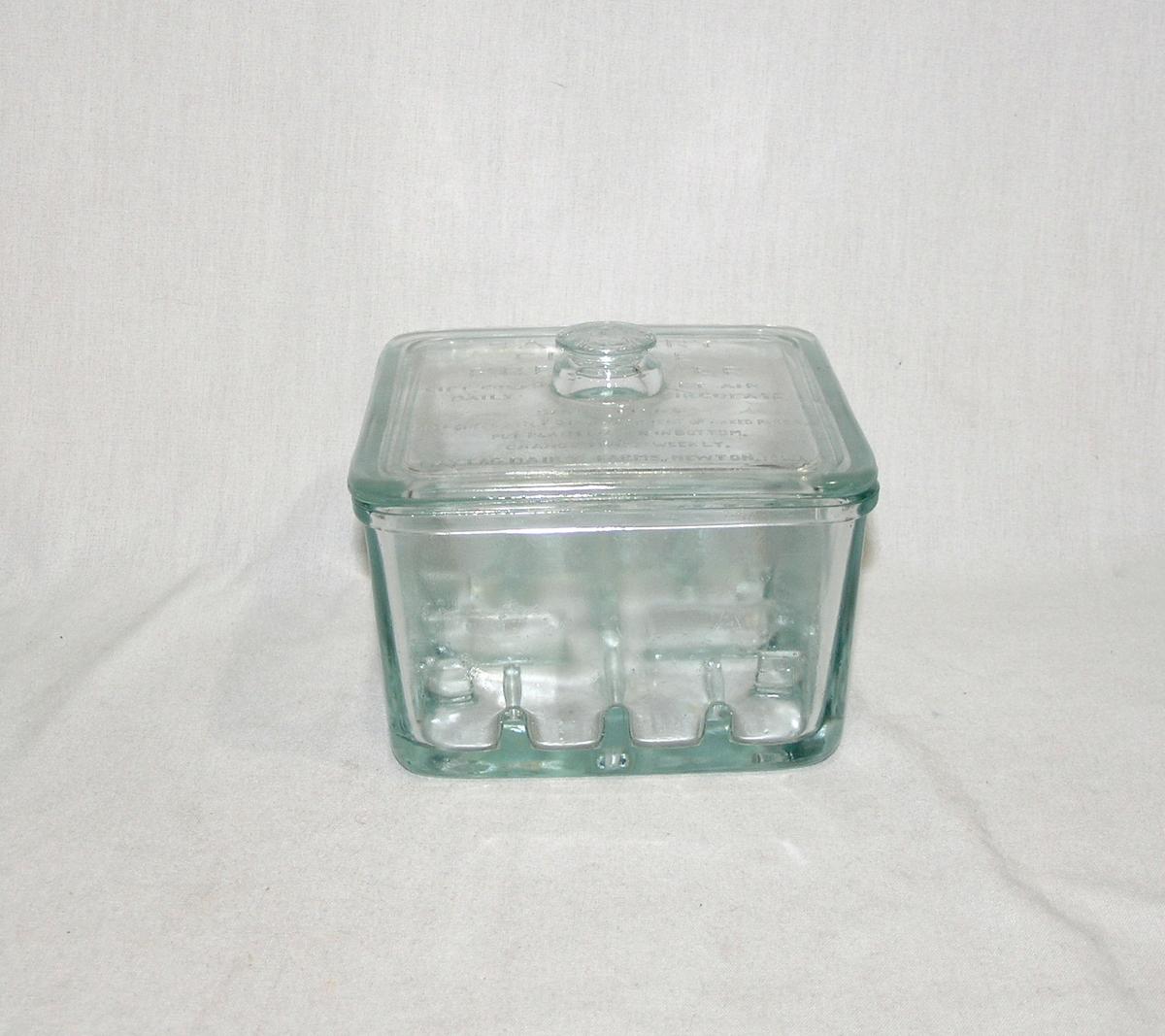 Vintage Clear Glass Sanitary Cheese Preserver from The Maytag Dairy Farms i