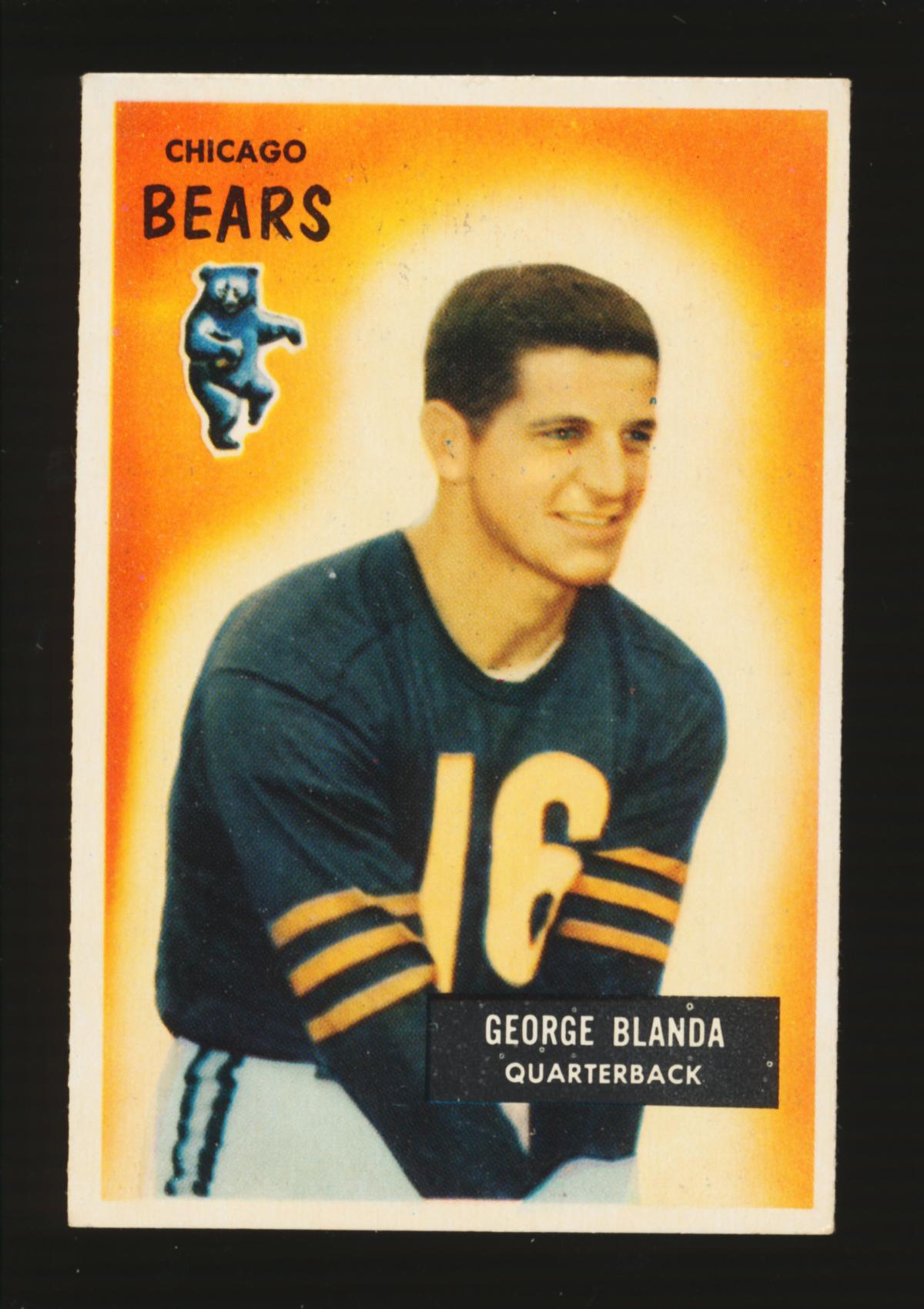 1955 Bowman Football Card #62 Hall of Famer George Blanda Chicago Bears